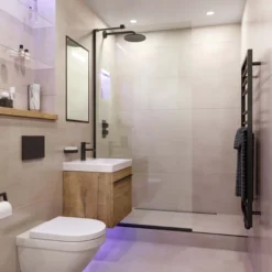 Loch Wetroom Screen With Corner Bar 2000mm X 500mm Chrome - PMN0315