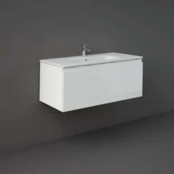 RAK Ceramics Joy Uno Wall Hung Vanity 1000mm Pure White - UNOWH100PWH