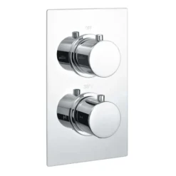 RAK Ceramics Round Dual Outlet 2 Handle Thermostatic Concealed Shower Valve - RAKSHW3202R