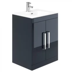 Essential Nevada 800mm Floorstanding Unit And Basin Indigo Gloss - EFP301IN