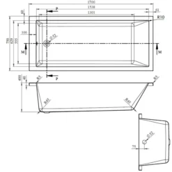 BC Designs Durham 1700mm X 750mm Single Ended Bath White - BAI047 -Shower Escape Shop 37739946 eaed 447b b237 11ec2a3e4aeb
