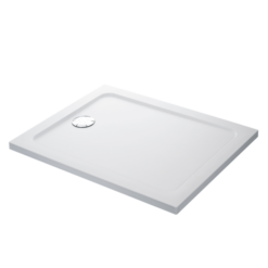 Mira Flight Safe Low Profile 1400 X 760mm Stone Resin Non-Slip Shower Tray With Waste