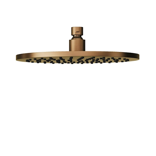 Loch Round Fixed Shower Head 250mm Brushed Bronze - PMN0180 3 Loch Round Fixed Shower Head 250mm Brushed Bronze - PMN0180