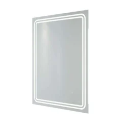 RAK Ceramics Pluto 600x800 LED Illuminated Portrait Mirror With Demister Shavers Socket And Touch Sensor Switch - RAKPLU5001