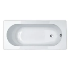 Essential Kingston Rectangular Single Ended Bath 1800mm X 800mm With No Tap Holes White - EB508