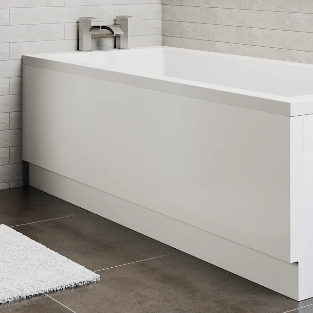 Essentials White Gloss Acrylic Bath Side Panel - 1700mm 3 Essentials White Gloss Acrylic Bath Side Panel - 1700mm