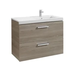 Roca Prisma 900mm 2 Drawer Basin Unit Textured Ash - 856883321