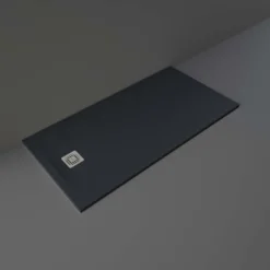 RAK Feeling Low Profile 1600 X 800mm Stone Resin Black Shower Tray