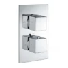 RAK Ceramics Square Dual Outlet 2 Handle Thermostatic Concealed Shower Valve - RAKSHW3202S -Shower Escape Shop 601986cc 6598 4458 a743 f9e467565007