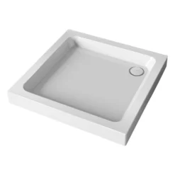 Mira Flight Deep 760 X 760mm Stone Resin Square Shower Tray With Waste