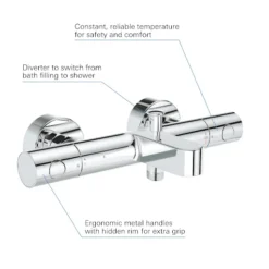 Grohe Precision Get Thermostatic Mixer Shower Valve With Bath Spout - 34774000 -Shower Escape Shop 68b735ed bd78 4177 a08b 7ccc141cc8d7