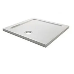 Mira Flight Low Profile 800 X 800mm Stone Resin Square Shower Tray With Waste