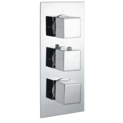 RAK Ceramics Square Triple Outlet 3 Handle Thermostatic Concealed Shower Valve - RAKSHW3204S