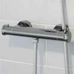 Architeckt Round Thermostatic Bar Mixer Shower Valve - Bottom Outlet