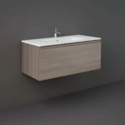 RAK Ceramics Joy Uno Wall Hung Vanity 1000mm Grey Elm - UNOWH100EGY