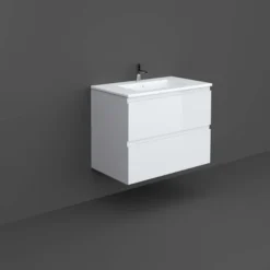 RAK Ceramics Wall Hung Vanity Unit 800mm Pure White - JOYWH080PWH