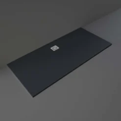 RAK Feeling Low Profile 1800 X 800mm Stone Resin Black Shower Tray