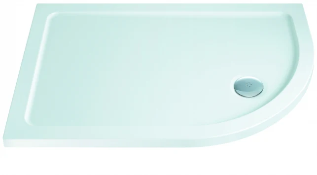 MX Elements Low Profile 900 X 760mm Stone Resin Offset Quadrant Non-Slip Shower Tray With Waste - RH 4 MX Elements Low Profile 900 X 760mm Stone Resin Offset Quadrant Non-Slip Shower Tray With Waste - RH - Image 2