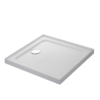 Mira Flight Safe Low Profile 800 X 800mm Stone Resin Square Shower Tray With Waste - 2 Ups