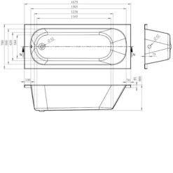 BC Designs Modica SolidBlue 1675mm X 700mm Single Ended Bath White - BAI003 -Shower Escape Shop 8eb110eb 23d0 4135 bb71 29f17ef24707