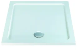 MX Elements Low Profile 1000 X 1000mm Stone Resin Square Shower Tray With Waste