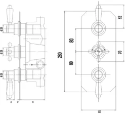 BC Designs Victrion Concealed Mixer Shower Valve Nickel - Twin Outlet - CSA030N -Shower Escape Shop 90566575 b5a0 4b78 9da5 b304f768b9fe 1