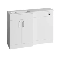 Essential Montana L-Shape 1200mm Left Hand Vanity Unit Gloss White - EFP904WH