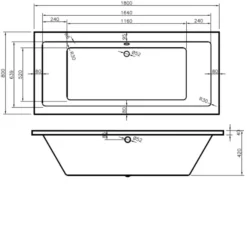 BC Designs Durham 1800mm X 800mm Double Ended Bath White - BAI050 -Shower Escape Shop 9c668c2b ee6c 4d6f 9570 d92017ea55f5