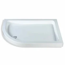 MX Classic Deep 1200 X 800mm Stone Resin Offset Quadrant Shower Tray With Waste - LH Entry