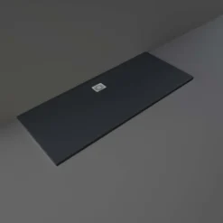 RAK Feeling Low Profile 1700 X 700mm Stone Resin Black Shower Tray