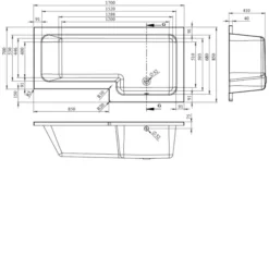 BC Designs SolidBlue L 1700mm X 850mm Right Handed L Shape Bath White - BAI010 -Shower Escape Shop b1be10bc 2e7e 4a8d 8d6b a6f8b0f221b6