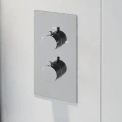 Architeckt Round Thermostatic Mixer Shower Valve - Concealed Twin Outlet