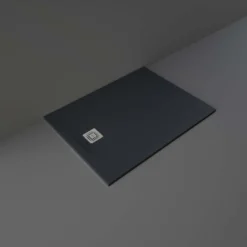 RAK Feeling Low Profile 1200 X 900mm Stone Resin Black Shower Tray