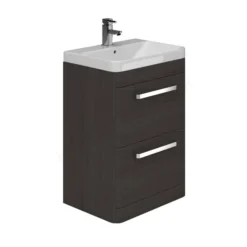 Essential Vermont 600mm Basin Unit With Basin Dark Grey - EFP400DG