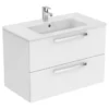 Ideal Standard Tempo 800mm 2 Drawer Basin Unit Gloss White - E3242WG -Shower Escape Shop c3608fec 24ac 46f8 839f 7322c57b8403
