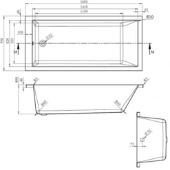 BC Designs Durham 1600mm X 750mm Single Ended Bath White - BAI046 -Shower Escape Shop c3d85eab 5f17 4238 a5a0 103136e007c6