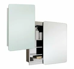 RAK Ceramics Slide Stainless Steel Single Cabinet With Sliding Mirrored Door - 12SL366C1