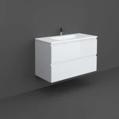 RAK Ceramics Wall Hung Vanity 1000mm Pure White - JOYWH100PWH