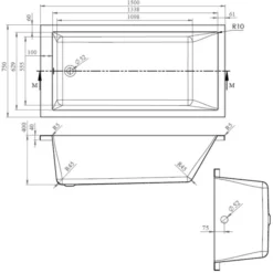 BC Designs Durham 1500mm X 750mm Single Ended Bath White - BAI045 -Shower Escape Shop d7a94646 cb6c 473e ab5f 11f220551363