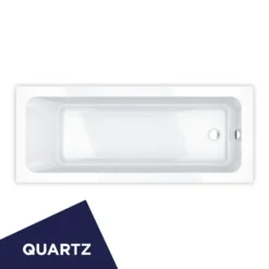 Essential Bromley Rectangular Single Ended Bath Quartz 1700mm X 750mm With No Tap Holes White - EB515