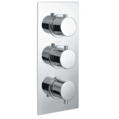 RAK Ceramics Round Dual Outlet 3 Handle Thermostatic Concealed Shower Valve - RAKSHW3203R