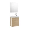 Roca Mini 450mm Basin Unit With Basin & Mirror Textured Oak - 855865155 -Shower Escape Shop e0c8526f 2291 4df8 b72b 385b17215118