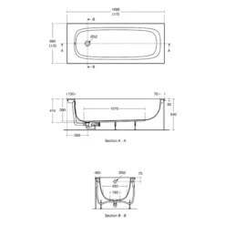 Ideal Standard I.Life 1700mmm X 700mm Rectangular 0 Tap Hole Bath - T477201 -Shower Escape Shop e0f8c91e d291 41b9 aaad 049617afd722