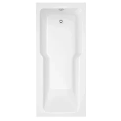 Essential Newham Straight Showerbath 1700mm X 750mm White - EB551