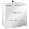 Roca Victoria-N UNIK 600mm 3 Drawer Basin Unit & Basin Gloss White - 855839806