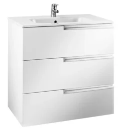 Roca Victoria-N UNIK 600mm 3 Drawer Basin Unit & Basin Gloss White - 855839806